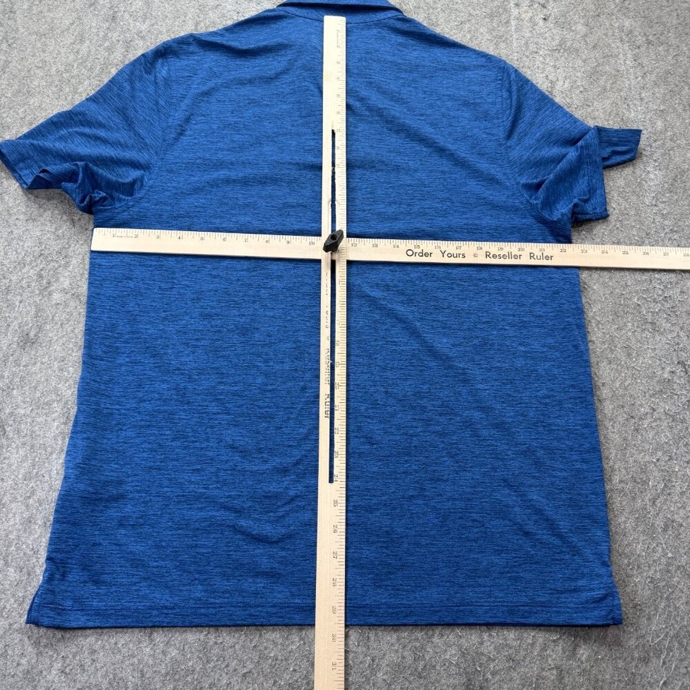 Vineyard Vines Performance Polo Shirt Men L Blue Pocket Stretch Space Dye - Picture 7 of 11